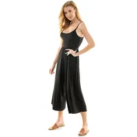 Solid Flare Fit Spaghetti Strap Casual Jumpsuit