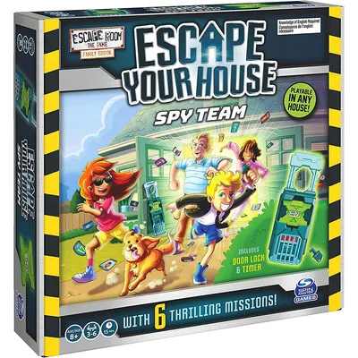 Escape Room The Game, Escape Your House: Spy Team Fun Strategy Family Board Game, For Kids Aged 8 And Up