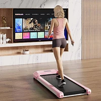 Superfit 0.6-3.8mph Walking Pad Under Desk Treadmill With Remote Control And Led Display Black/pink/white/grey