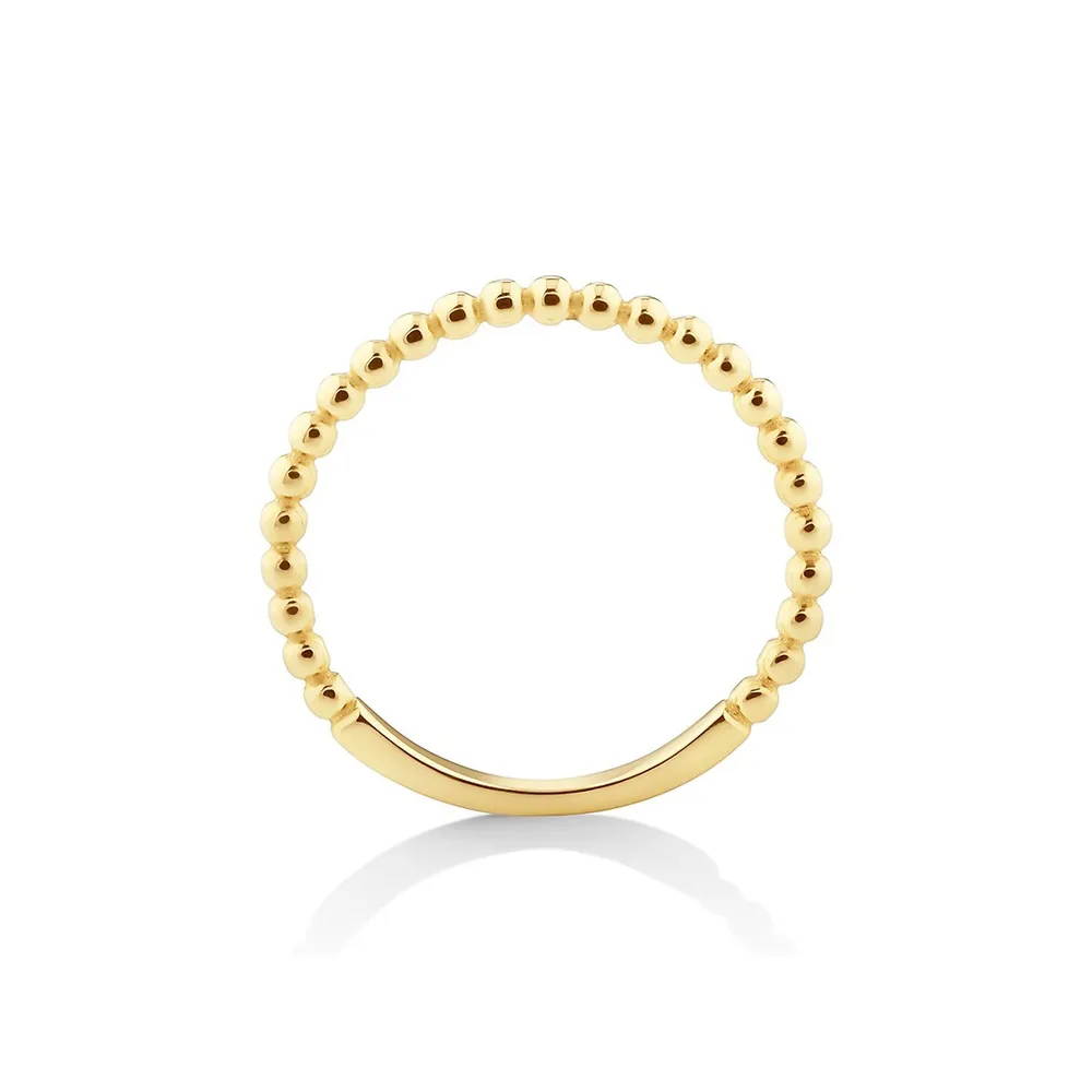 Bead Stacker Ring 10kt Yellow Gold