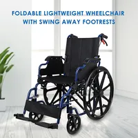 Foldable Lightweight Wheelchair With Swing Away Footrests With 23.6" Rear Wheel