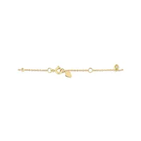 Station Bracelet With Opal & Diamonds In 10kt Yellow Gold