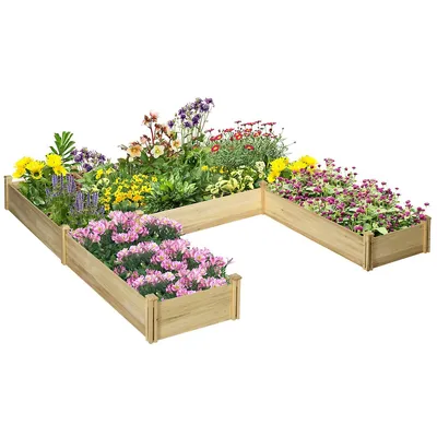 Diy Raised Garden Bed Set, Planters For Outdoor Plants