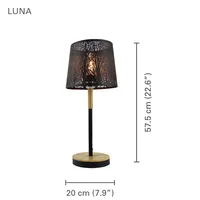 Table Lamp, 22.6 '' Height, From The Luna Collection, Black