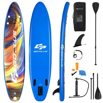 Goplus 10.5'11' Inflatable Stand Up Paddle Board Sup Surfboard W/ Aluminum