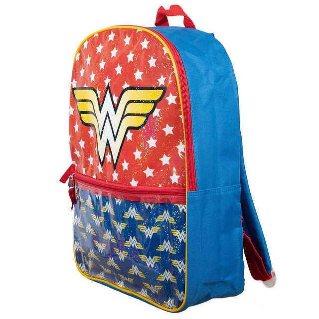 Bioworld Dc Comics Wonder Woman 16 5 Piece Kids School Backpack