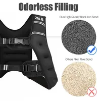 12lbs/20lbs Workout Weighted Vest Mesh Bag Adjustable Buckle Fitness