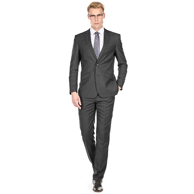 Vitale Light Glen Check Men's Slim Fit 2pc Suit