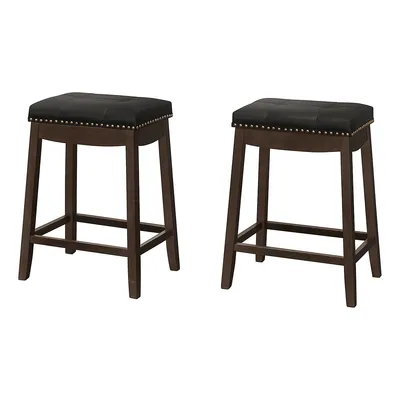 Barstool 2pcs / 24" High Leather-look