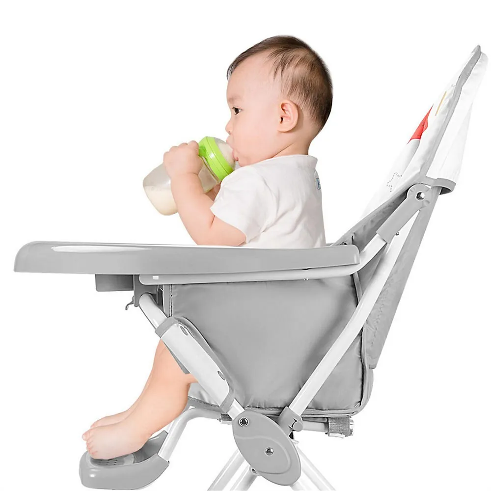 Baby High Chair With 2 Removable Tray, Booster Toddle Highchair With Safety Belt