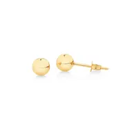 5mm Ball Stud Earrings In 10kt Yellow Gold