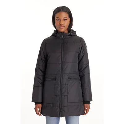 Quilted Hybrid Puffer Coat