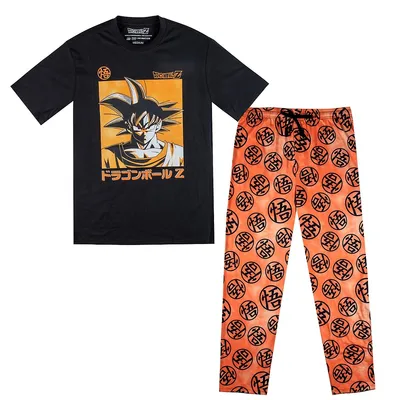 Dragon Ball Z Goku Kanji Sleep Loungewear Pajama Set