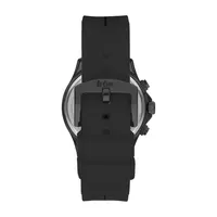 Men's Lc07430.651 Chronograph Black Watch With A Black Silicon Strap And A Black Dial