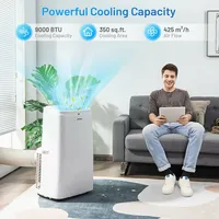 9,000btu Portable Air Conditioner 3-in-1 Air Cooler Fan Dehumidifier W/ Remote