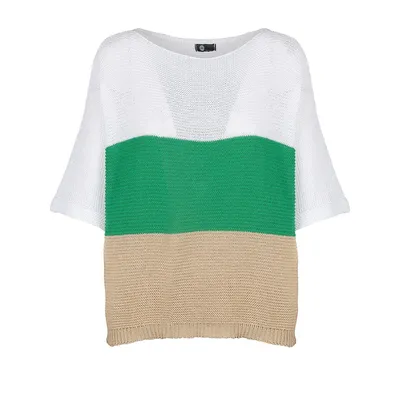 Boatneck Color Block Sweater
