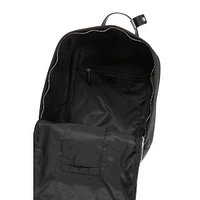 Techno Black Canvas Web Stripe Backpack