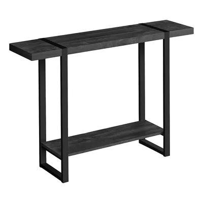 Accent Table 48"l Black Reclaimed Wood-look Black