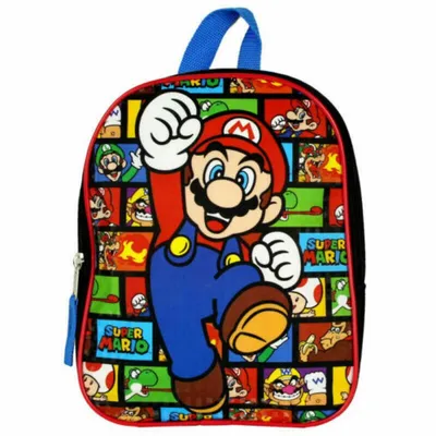 Super Mario Bros.characters 11" Kids Mini Backpack