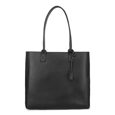 Leather Tote With Felt Insert