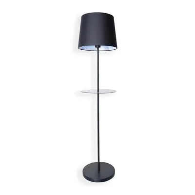 Torchiere Floor Lamp, Height 4.25 ', From The Nirvana Collection, Black