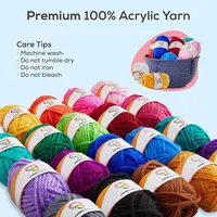 Acrylic Yarn For Crocheting, 20 Assorted Colors Soft Yarn For Crafts