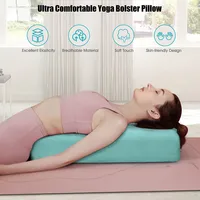 Yoga Bolster Pillow Meditation W/washable Cover & Carry Bag