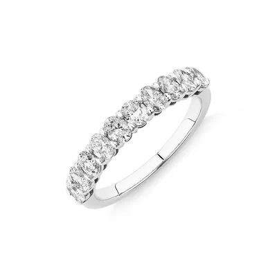 10 Stone Wedding Band With .90 Carat Tw Diamonds In 14kt White Gold