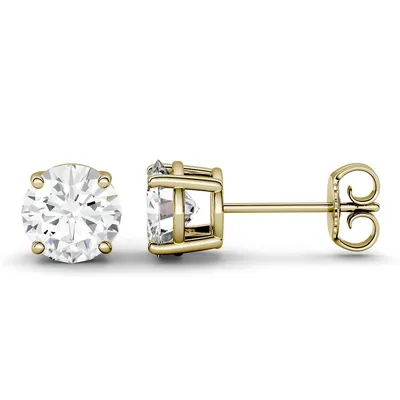 14k Yellow Gold & 0.46 Ct. T.w. Created Moissanite Stud Earrings