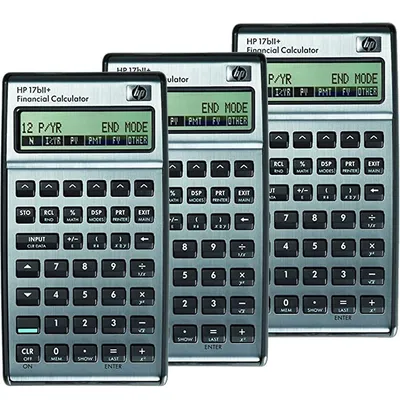3x 17bii+ Financial Calculator 22-digit Lcd F2234a#aba, Silver