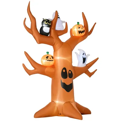 9ft Inflatable Halloween Haunted Pumpkin Tree W/ Leds