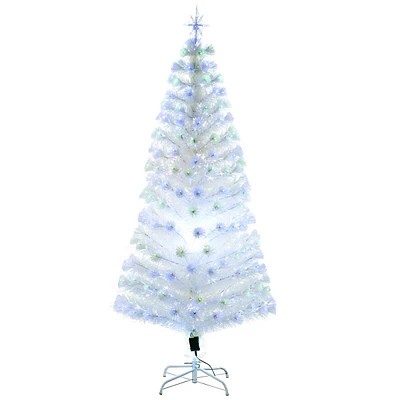 6ft Artificial Fiber Optic Pre-lit Christmas Tree With 220 Led Lights And Branch Tips