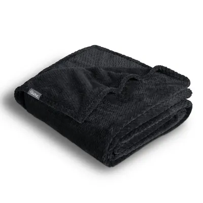 Textured Chevron Microplush Fleece Blanket - Ultra-soft Velvet