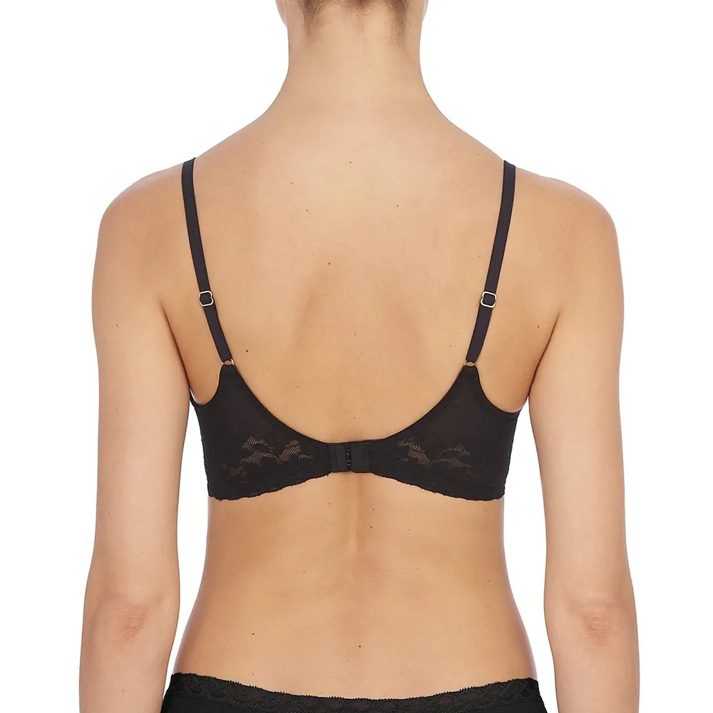 Sheer Lace Bustier Bralette with Underwire