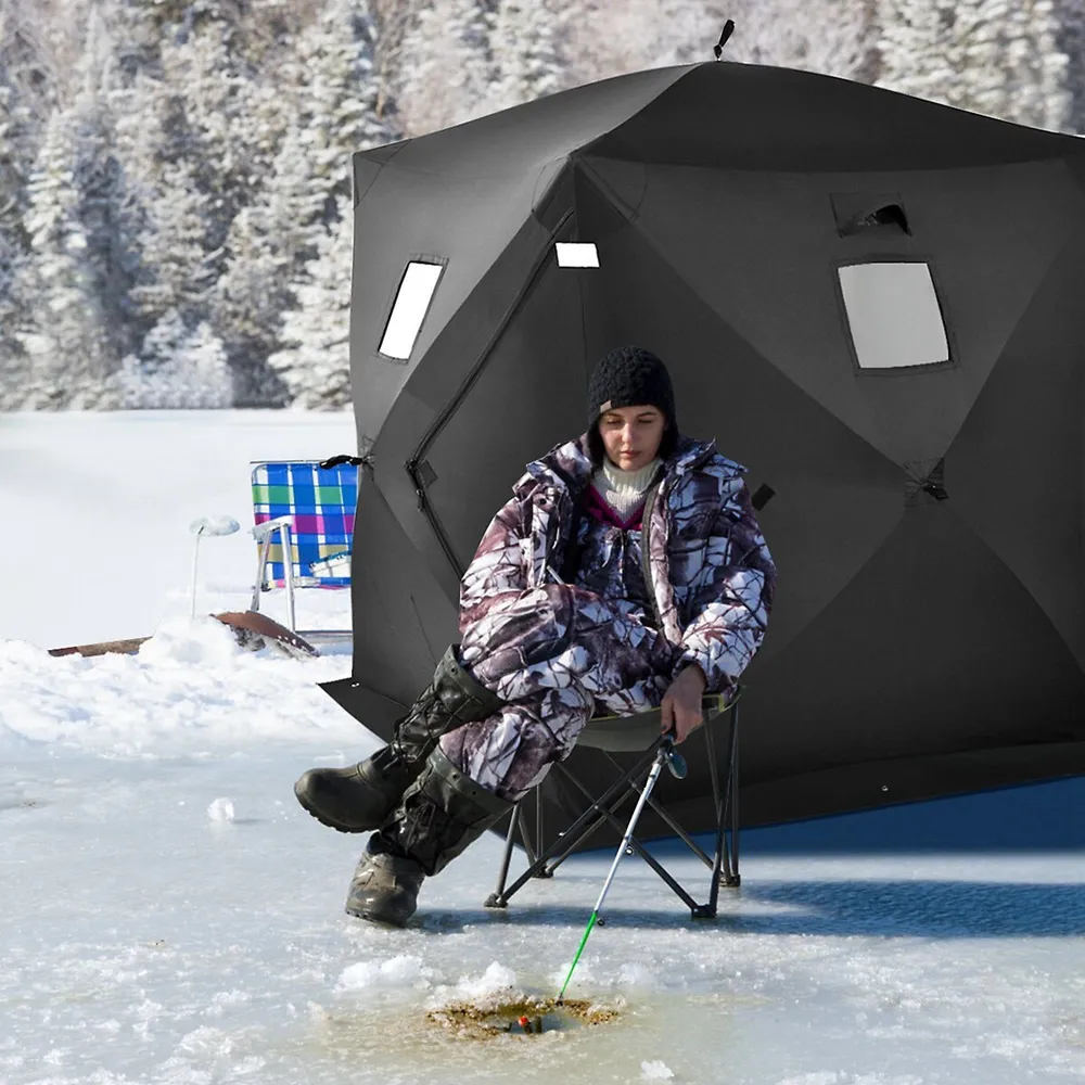 Costway 2-person Portable Pop Up Ice Shelter Fishing Tent Outdoor