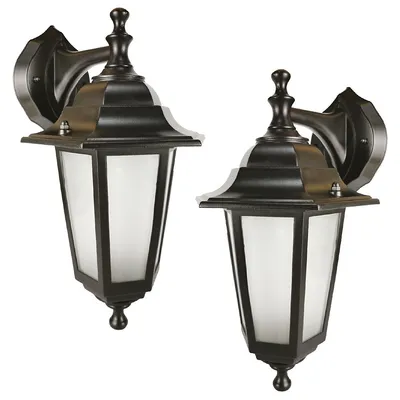 Outdoor Wall Lights, 13.78 '' Height, Porter Collection, Set Of 2, White