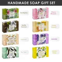 Handmade Soap Set - 8 Piece Variety Pack Luxury Bath Soap Gift Box