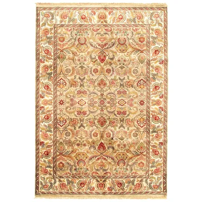 Floral Hand-knotted 6'0" X 8'8" Rug