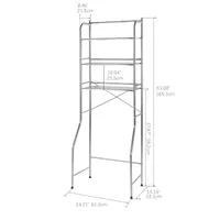 3-Tier Space Saver Unit Toilet Rack Bathroom Wire Shelf Stainless Steel Storage Organizer Rack