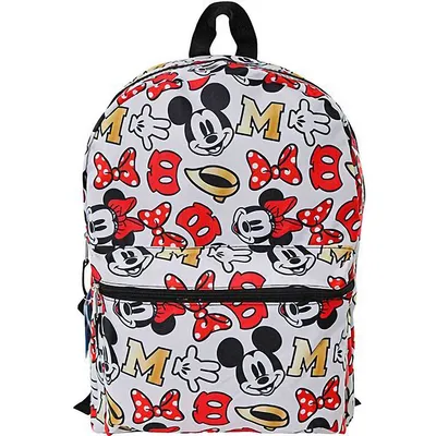 Mickey And Minnie Mouse 16 Inch Backpack