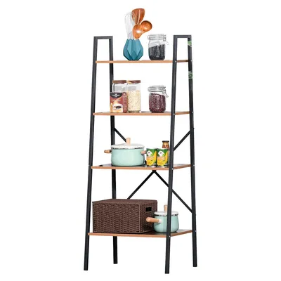 4-tier Vintage Ladder Shelf Bookcase