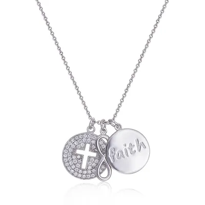 Sterling Silver 16" Faith Necklace