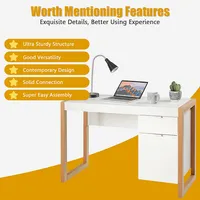Computer Desk Workstation Table With Drawers Home Office