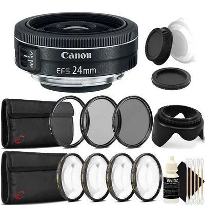 Ef-s 24mm F/2.8 Stm Lens + 52mm Uv Cpl Nd Kit + Macro Accessory Kit