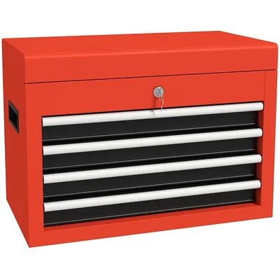 4 Drawer Tool Box With Latch And Keys For Garage Warehouse