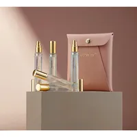 6pc Eau De Parfum Perfumes For Women, Floral Fragrances With Leather Pouch