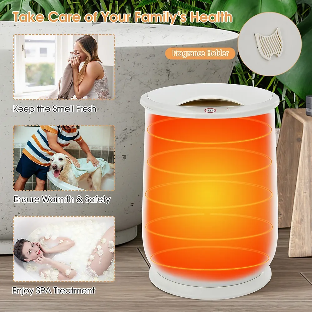 Costway 21l Bathroom Towel Warmer Bucket Spa Towel Heater Auto Shut Off |  Kingsway Mall