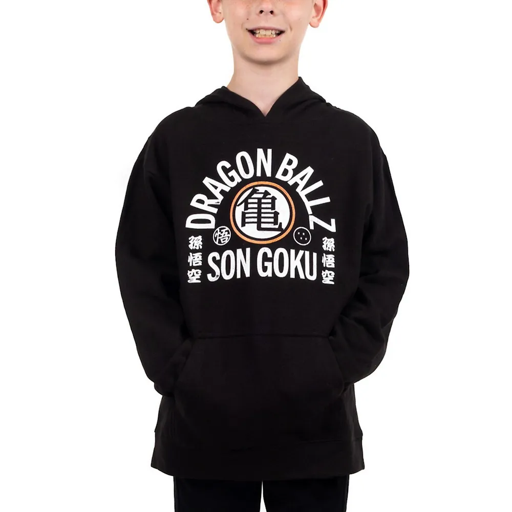 Dragon Ball Z Logo Son Goku Black Kids Hoodie Sweater