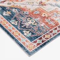 Shovlynns Blue/red Woven Area Rug
