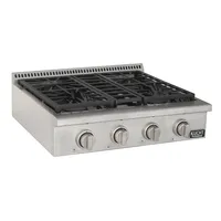 30-in Natural Gas Range-top With Sealed Burners With Classic Silver Knobs